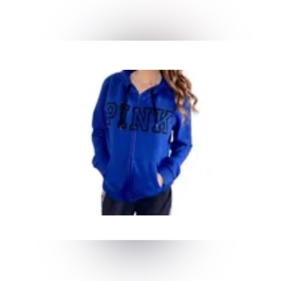 PINK Victoria's Secret Tops - Pre-Loved Victoria's Secret PINK Royal Blue  ZipUp Hoodie  Description has Size